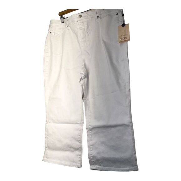 NWT NYDJ Joni capri Relaxed Optic White Women's sz 18 White Cool Embrace spring - Picture 3 of 16